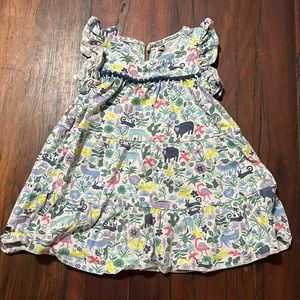 Ruffle sleeved toddler girls dress with button closure